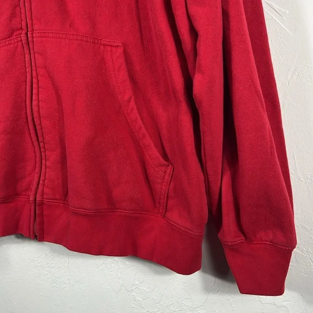 🏈 Vintage OKLAHOMA SOONERS College Zip Up Embroidered HOODIE Sweatshirt XL -EUC